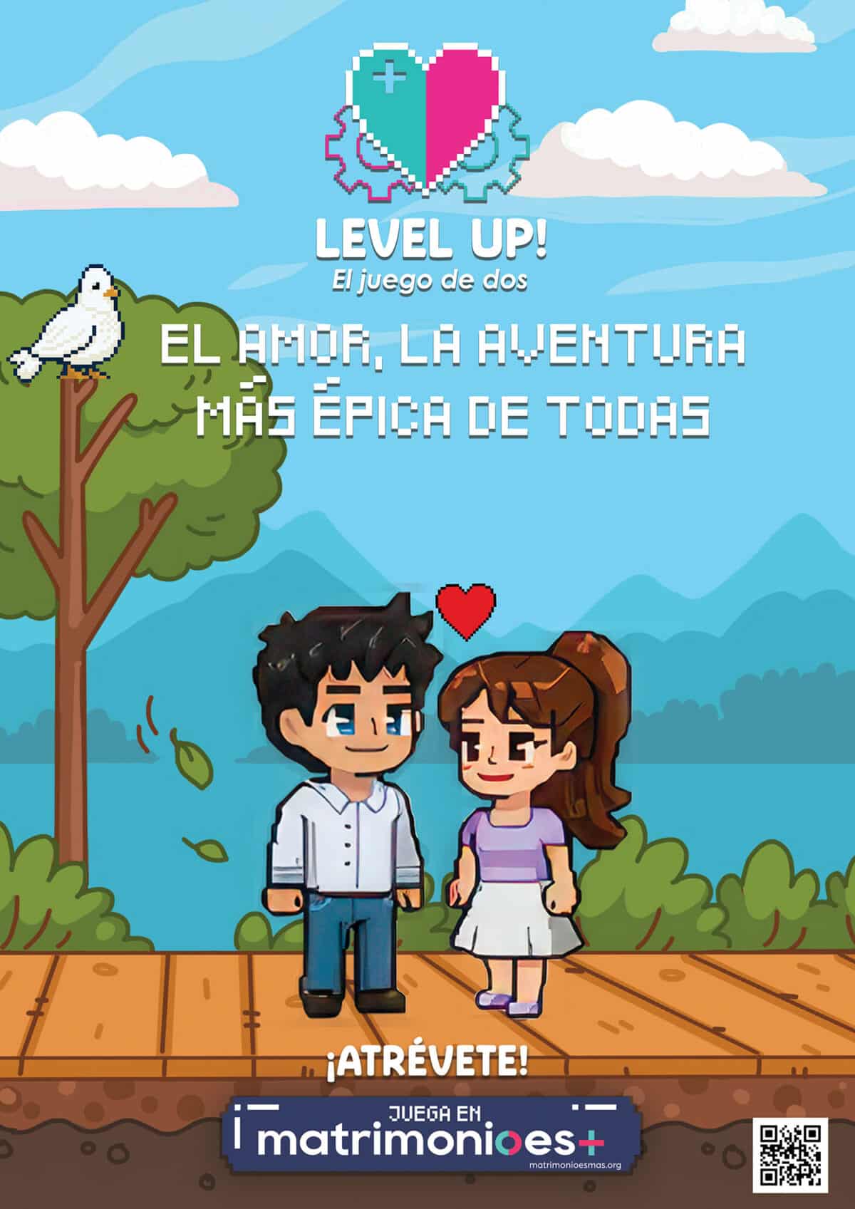 Cartel oficial de la campaña Level Up: El juego de dos