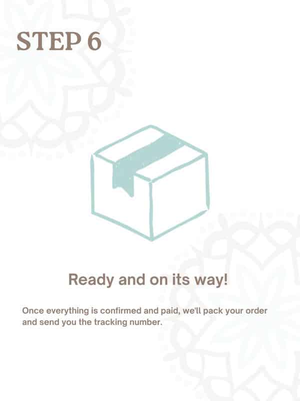 Step 6 · Ready and on its way!