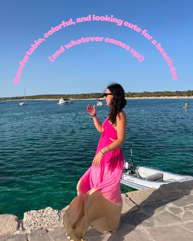 Comfortable, colorful, and looking cute for a beach day