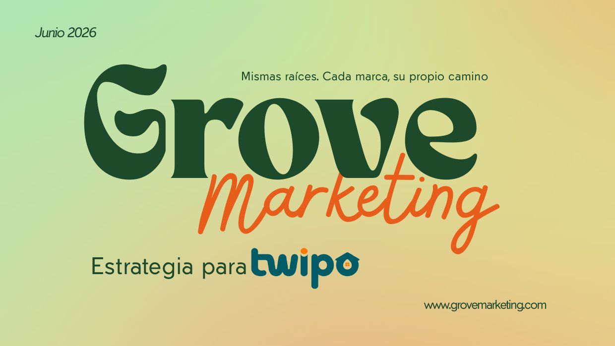 Portada del trabajo: Grove Marketing, estrategia para Twipo